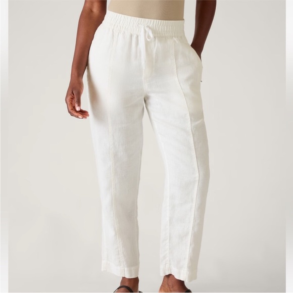 Athleta Pants - ATHLETA RETREAT HIGH RISE LINEN ANKLE PANT women’s size large